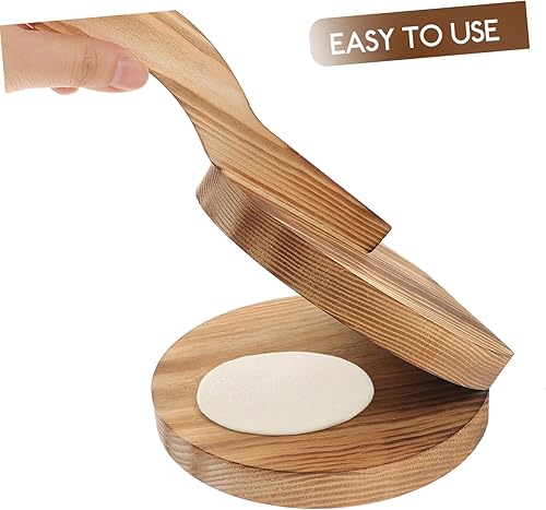 Miniatura 3 de Dumpling Skin Artefact Dumpling Press Tortilla de madera Prensa de masa de pizza Prensa de pastelería Suministros de cocina