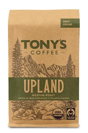 Tonys Coffee Upland Medium Roast Ground Coffee, 12oz