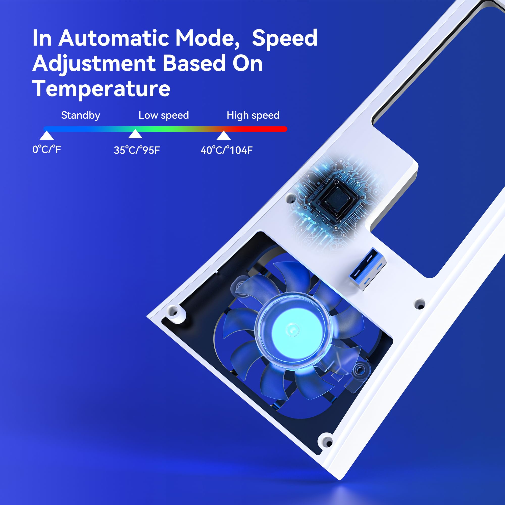 NEWDERY Wentylator do konsoli PS5 Pro, cichy, automatyczna prędkość obrotów, regulacja temperatury, dynamiczne oświetlenie RGB, port USB 3.0, kompatybilny z PlayStation 5 Pro Disc & Digita