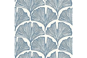 Novogratz Waverly Blue Feather Palm Removable Peel and Stick Wallpaper