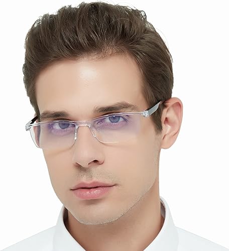 Miniatura 2 de WEMOOTANTS 4 pares de anteojos de lectura transparentes, 2.5 para hombre, ligeros con bloqueo de luz azul, lectores 1.00 1.25 1.50 1.75 2.00 2.25