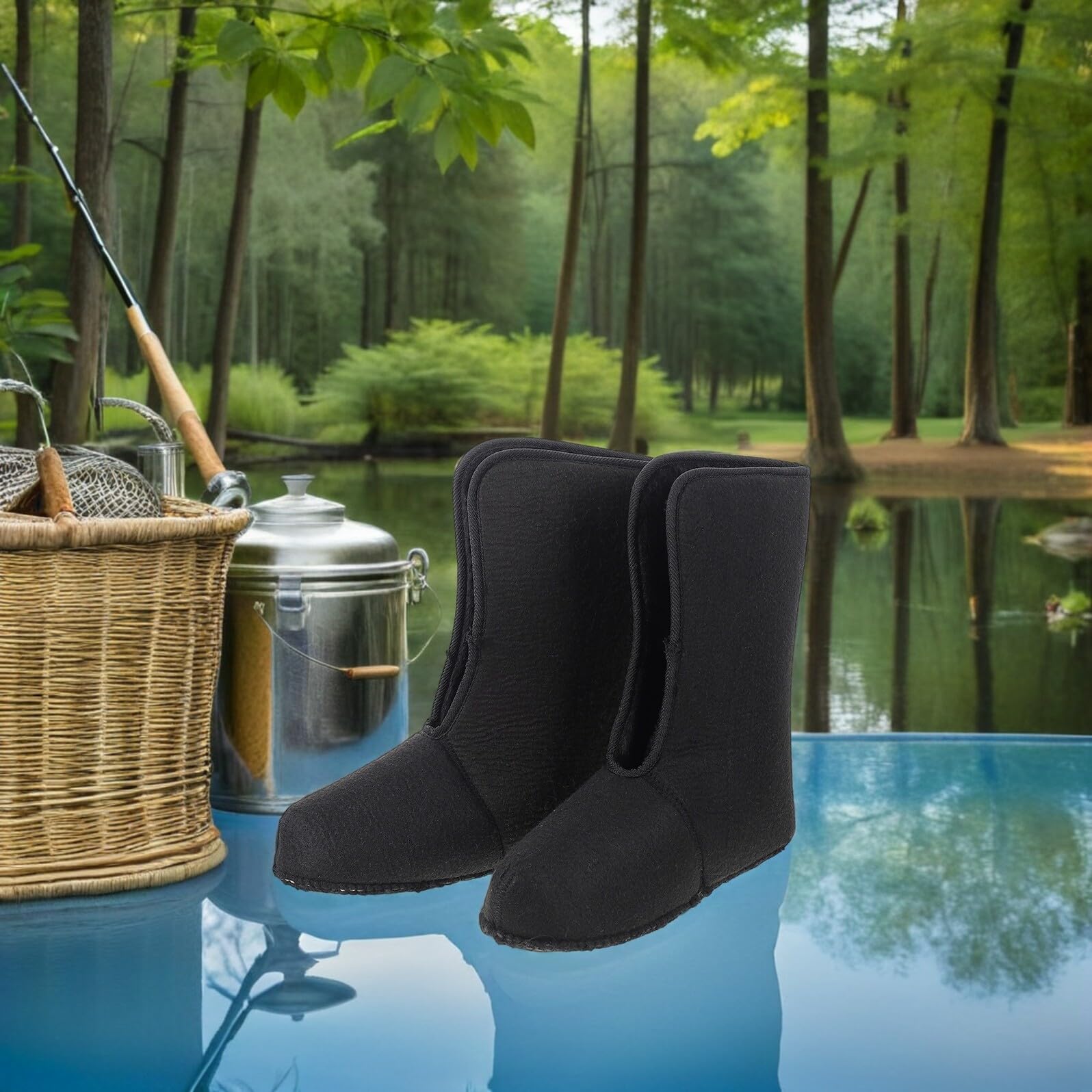 HANABASS 2 Paires Semelles Isolantes pour Homme Doublures Chaudes Amovibles pour Randonnée Bottes Hiver pour Neige
