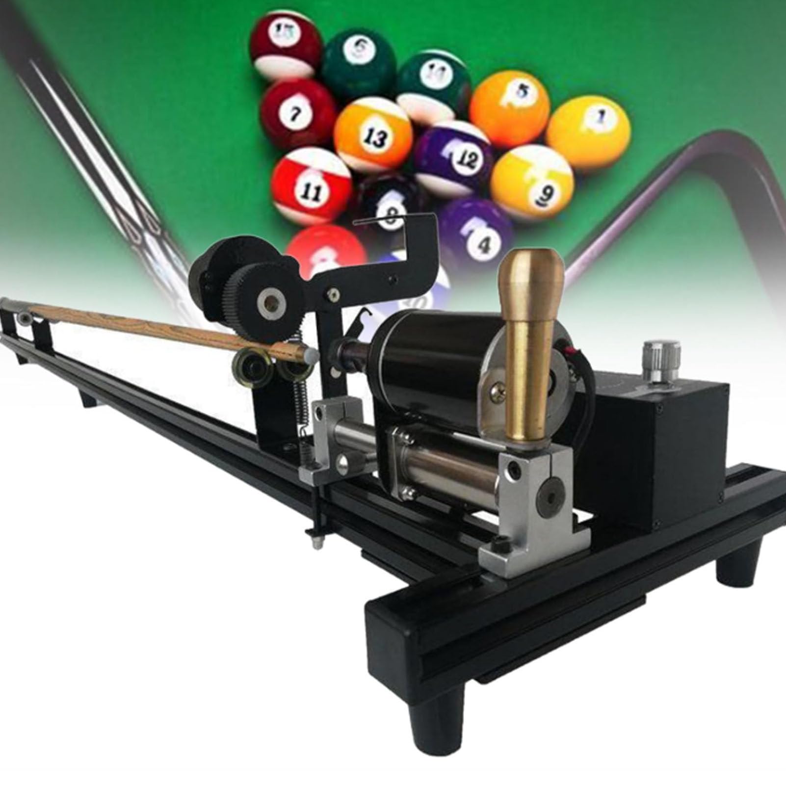JXYQ Pool Cue Lathe Machine for Billiard and Snooker Cue Repair, Multi-Functional 7-in-1 Kit