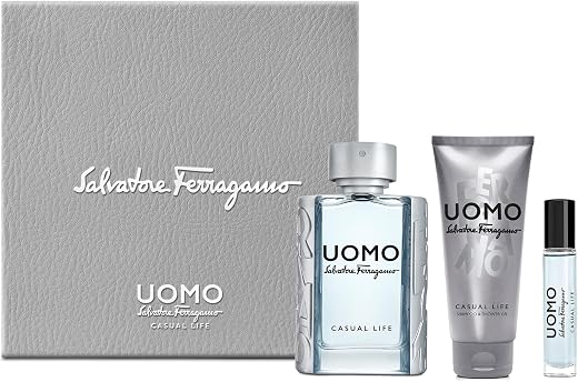 Salvatore Ferragamo Uomo Casual Life Set (Eau de Toilette 100ml + 10ml + Shampoo &amp; Shower Gel 100ml)