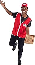 Pizza Delivery Guy Halloween Costume Accessory Kit - Fun Hat, Vest, Pizza Box