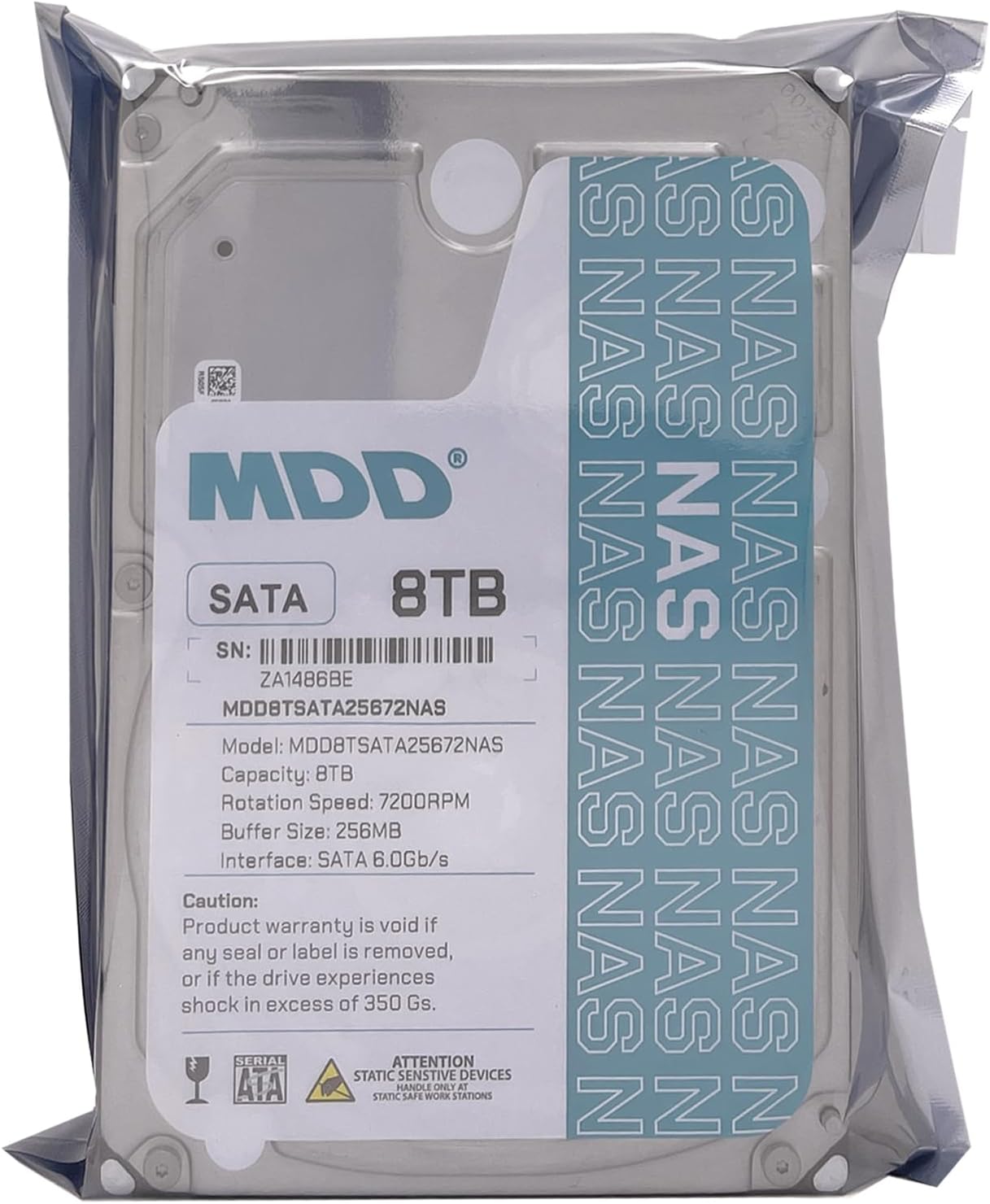 MDD MAXDIGITALDATA MDD (MDD8TSATA25672NAS) 8TB 7200RPM 256MB Cache SATA 6.0Gb/s 3.5-inch Internal NAS Hard Drive (Renewed)