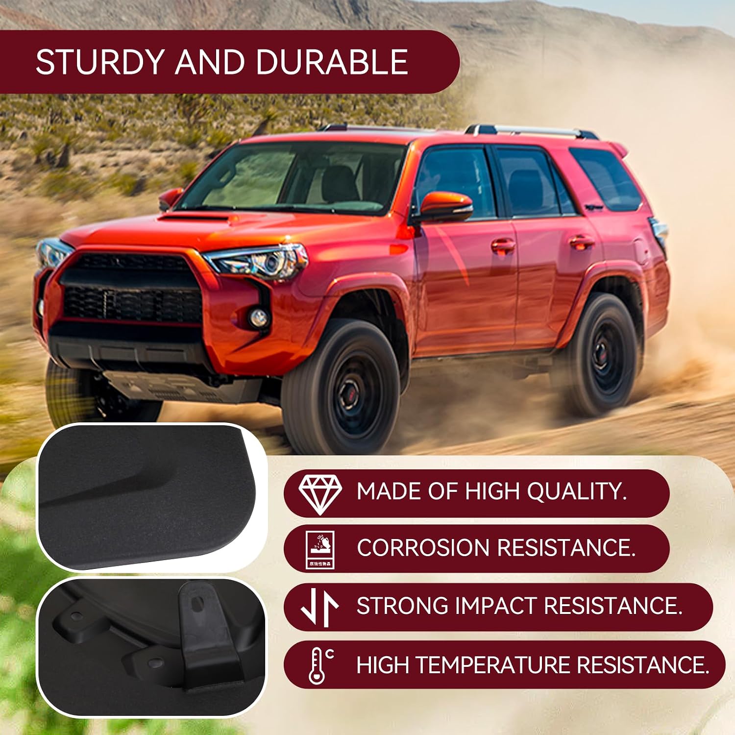 MITZONE Mud Flaps Splash Guards mudguards Compatible with Toyota Tacoma 2023 2024 with Fender Flares Pedal Front