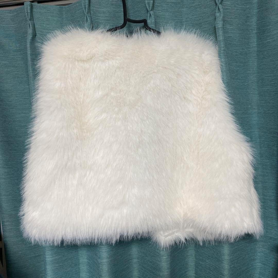 ★★送料無料★★ホワイトファーベスト レディース しまむら