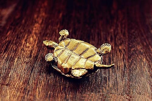 Vista 11 de Figura de estatua de tortuga de latón de latón, figura decorativa para oficina en casa (2 unidades, dorado) 2 piezas, dorado,1 unidad,2 piezas,2