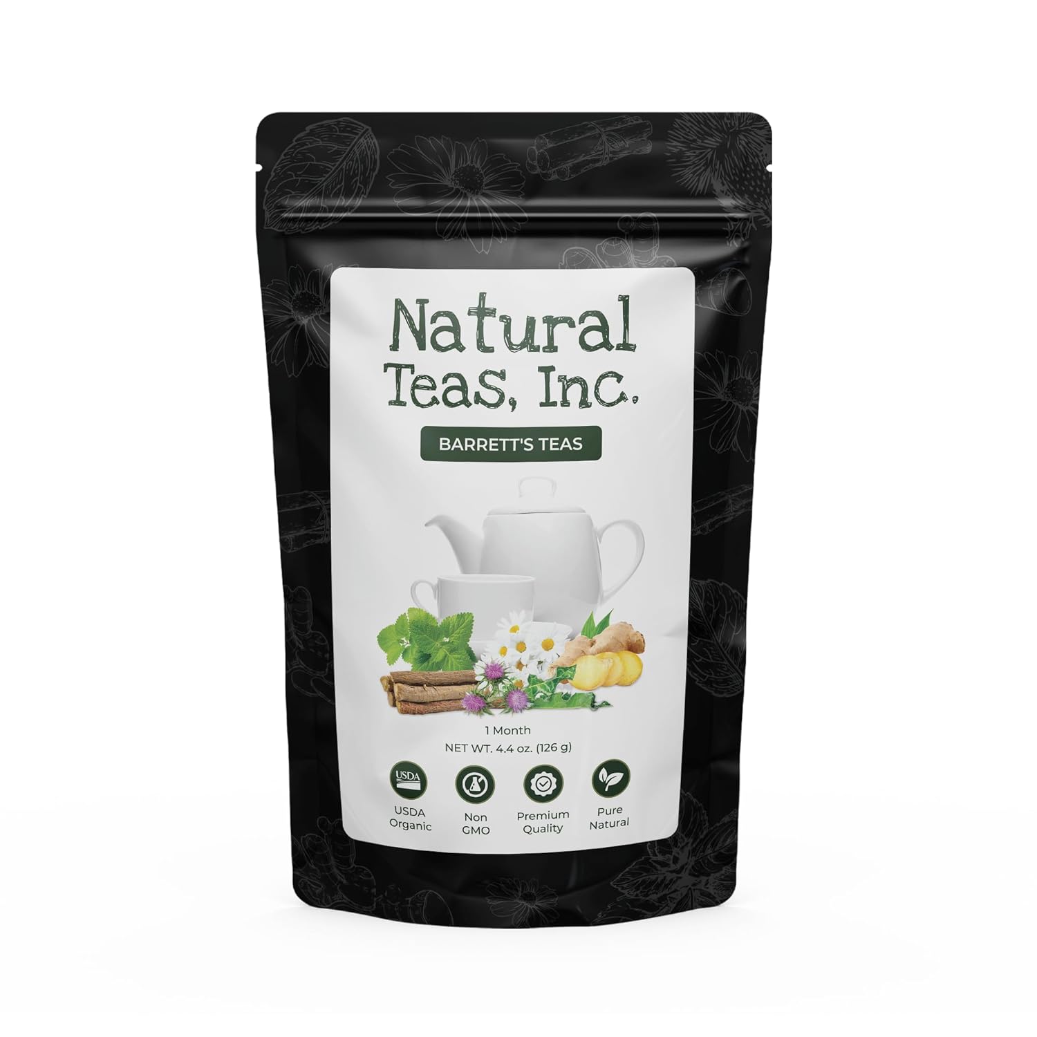 Natural Teas Barrett's Acid Reflux Herbal Cleanse Digestive Detox Tea with Ginger