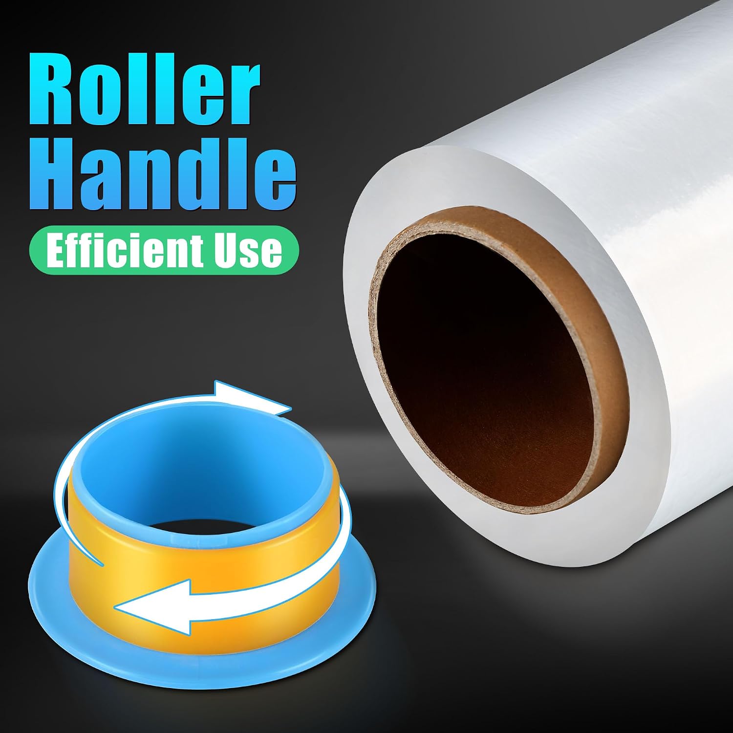 Stretch Wrap Film Roll,15"×1000FT, Heavy Duty 80 Gauge, Clear Plastic Shrink Wrap for Pallet Wrapping Shipping Moving