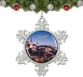 Baden-Baden Germany Christmas Ornament Tree Decoration Crystal Metal Souvenir Gift