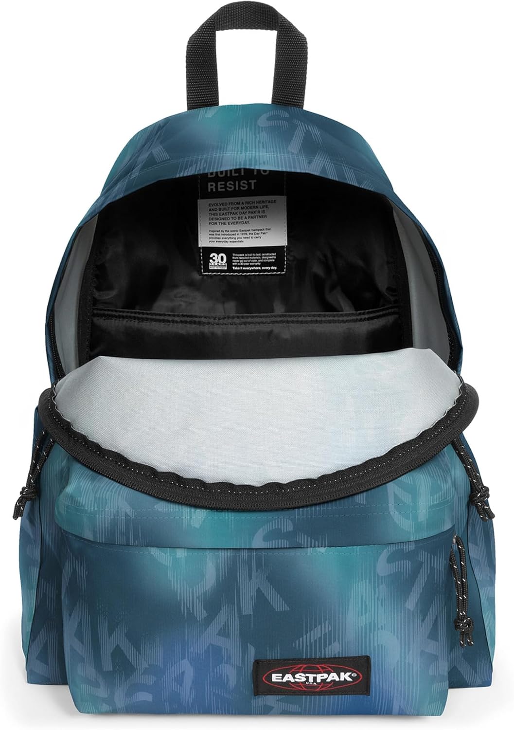EASTPAK Day Pak'r – 24L Backpack with 14-inch Laptop Sleeve, Front & Security Pockets, Side Bottle Holder, Adjustable Straps, Dark Blue/Dark Aqua