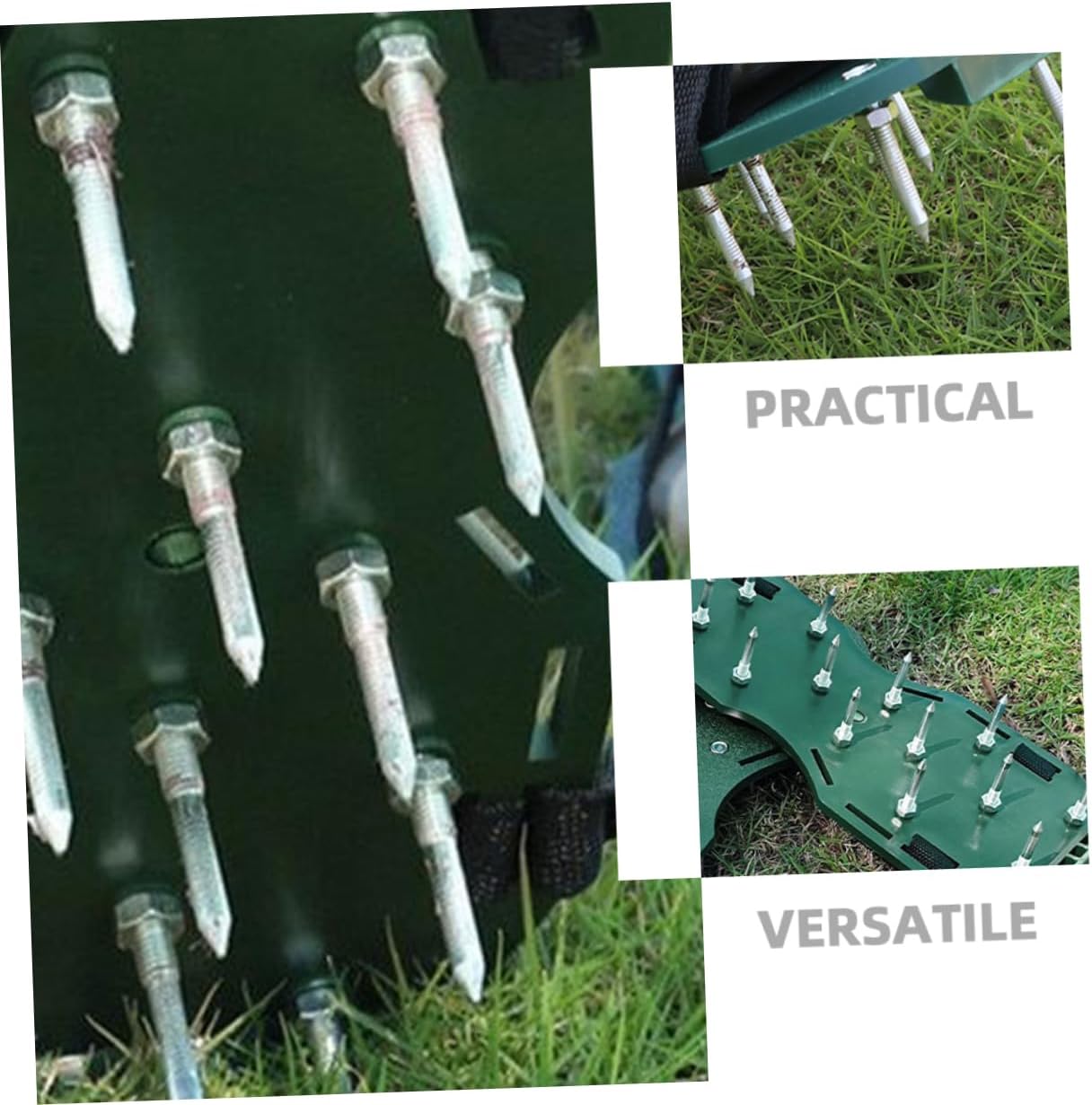 Outanaya 40Pcs Heavy Duty Lawn Aerator Shoes Spikes Metal Aerator Stakes for Soil Loosening Lawn Health Improvement Lightweight Easy to Use for Gardens and Lawns