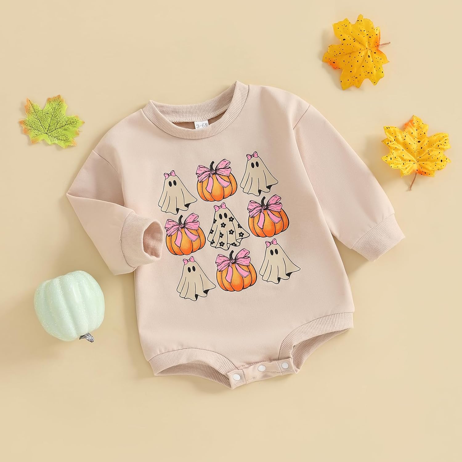 BemeyourBBs Newborn Baby Boy Girl Fall Winter Clothes Long Sleeve Bubble Sweatshirt Romper Cute Infant One Piece Outfit - Image 4