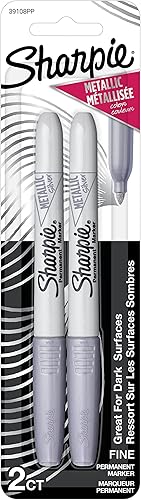 Sharpie 39108PP Marcadores permanentes metálicos punta fina plata 2 unidades Sharpie 39108PP Marcadores permanentes metálicos punta fina plata 2 unidades