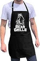 Vista 13 de ApronMen - Funny Apron For Men - BBQ Gifts for Men & Unique Gifts for Fathers - Mens Black Aprons for Grilling Enciende las parrillas