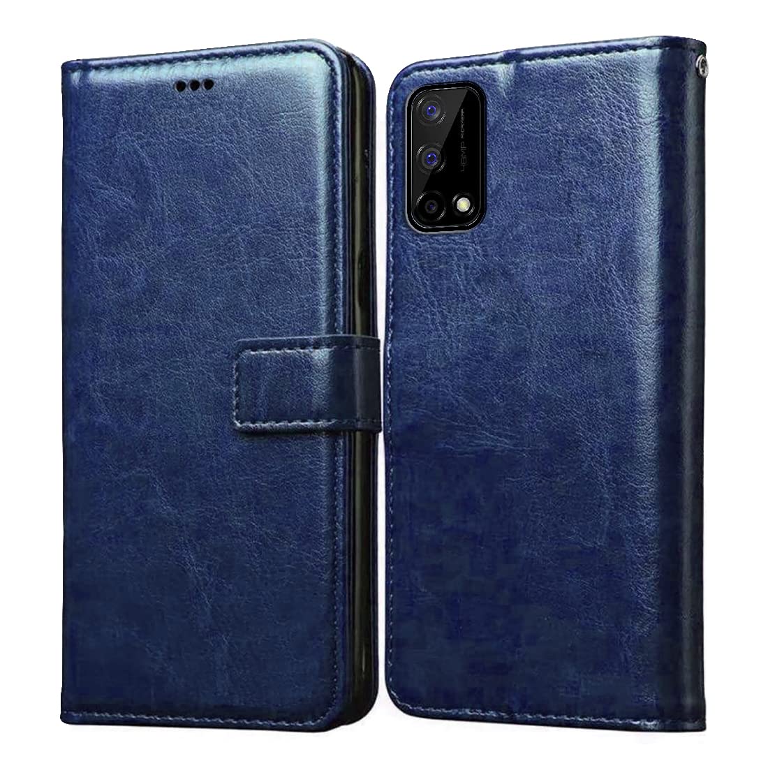 Casotec Flip Cover for Realme Narzo 30 Pro 5G | Premium Leather Finish | Inbuilt Pockets & Stand | Flip Case for Realme Narzo 30 Pro 5G (Blue) (B09PLBN84M) Amazon Price History, Amazon Price Tracker
