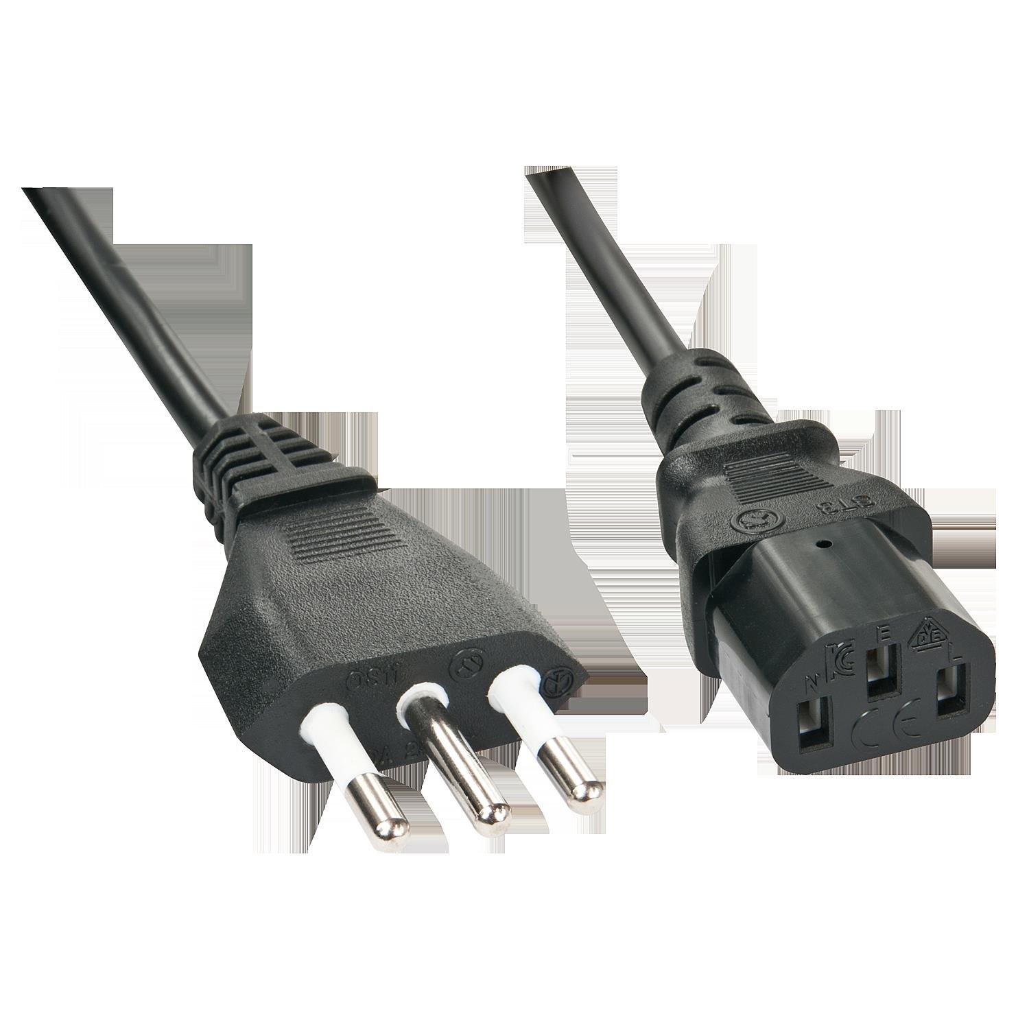 Lindy Kabel zasilający IEC-C13 wtyczka włoska 5m