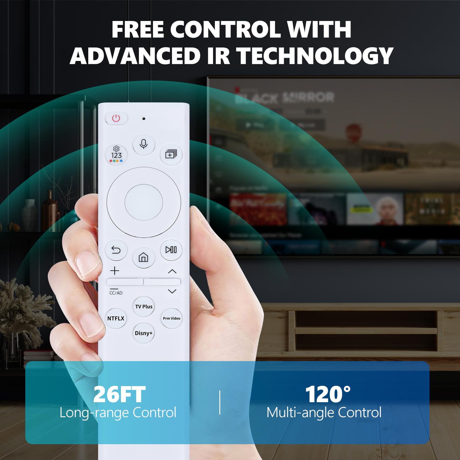 PZL BN59-01391A Telecomando di ricambio per Samsung Frame TV Remote, per Samsung 2021-2023 Neo Ultra HD LED 4K Smart TV - Bianco