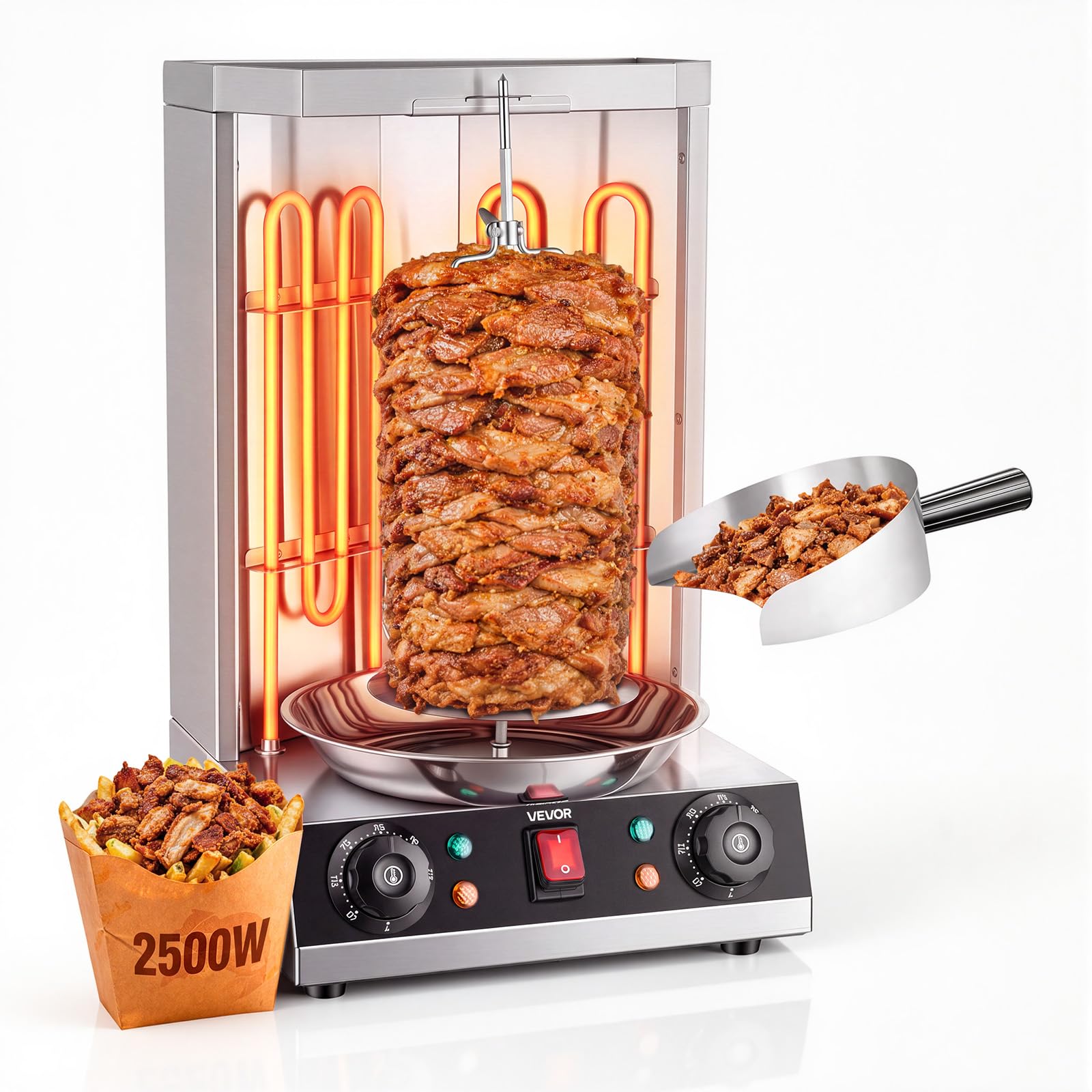 VEVOR Countertop Vertical Rotating Oven 15 lbs Rotisserie Shawarma Machine