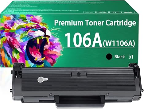 خرطوشة حبر 106A متوافقة مع خراطيش حبر HP 106A W1106A تعمل لطابعات HP Laser 107 107a 107w MFP 135 135a 135w 137fnw ، أسود