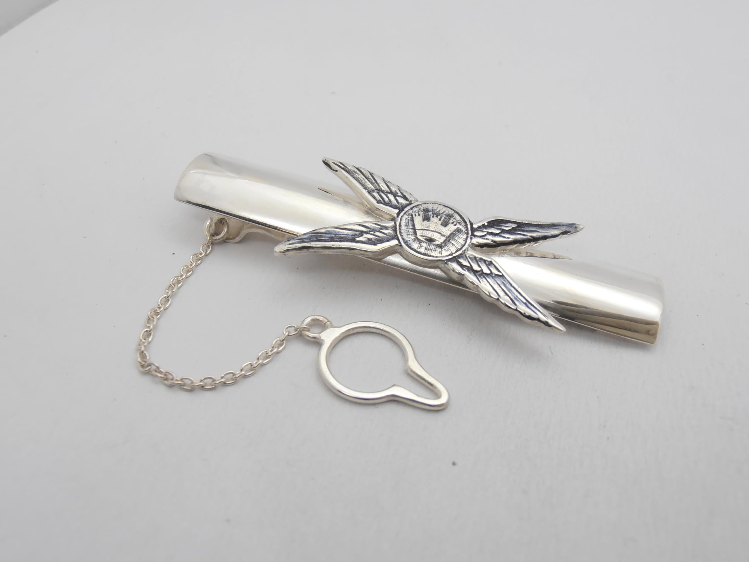 Elicotterista Militare : Fermacravatta in Argento 925 - Brevetto Pilota Elicottero - Aeronautica