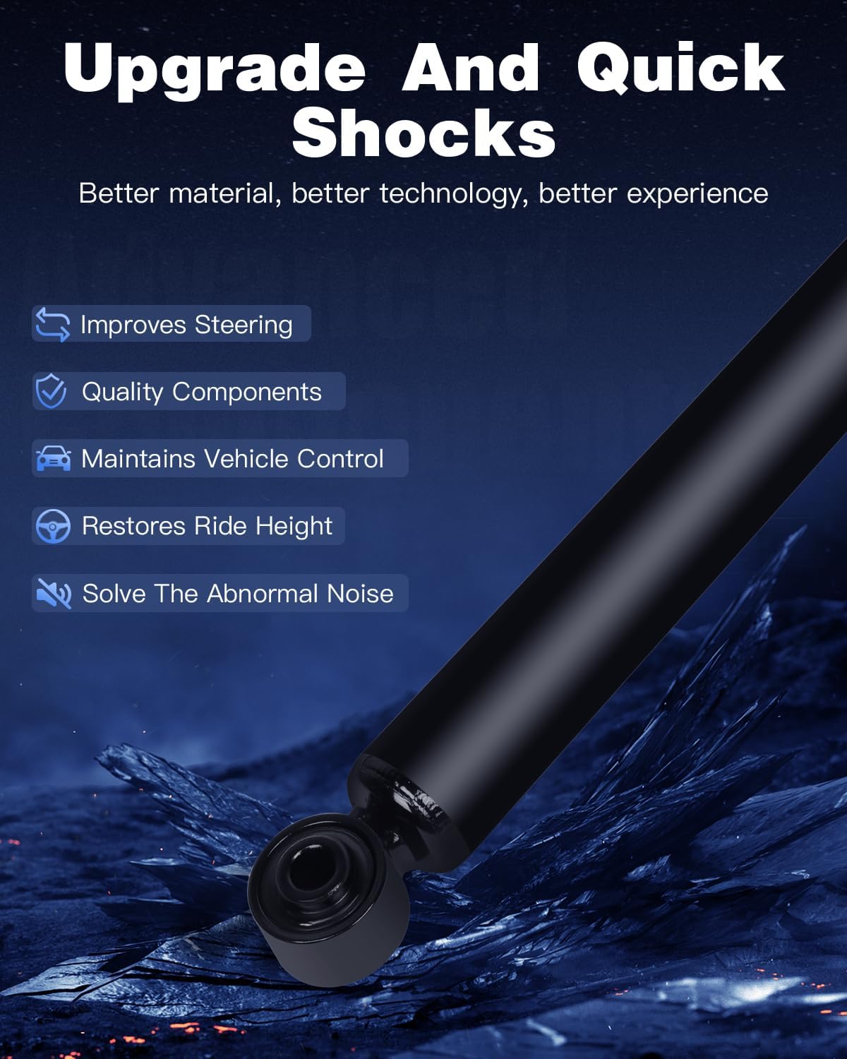 Rear Shocks,ECCPP Shocks Absorbers for Honda Compatible for Honda Odyssey 2005-2017 349105 37316 Auto Shocks Kits Amortiguadores