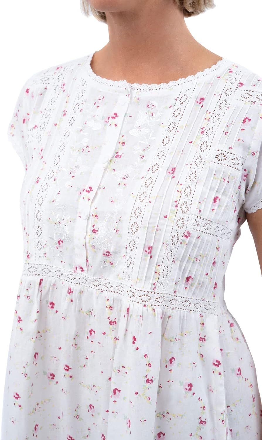 The 1 for U Victorian Nightgown - Women Nightgown, Daphne 100% Cotton Gown - Image 3