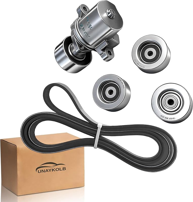 Kit de correia serpentina com tensionador e polia guia UnayKolb para Toyota Tacoma 2016–2023