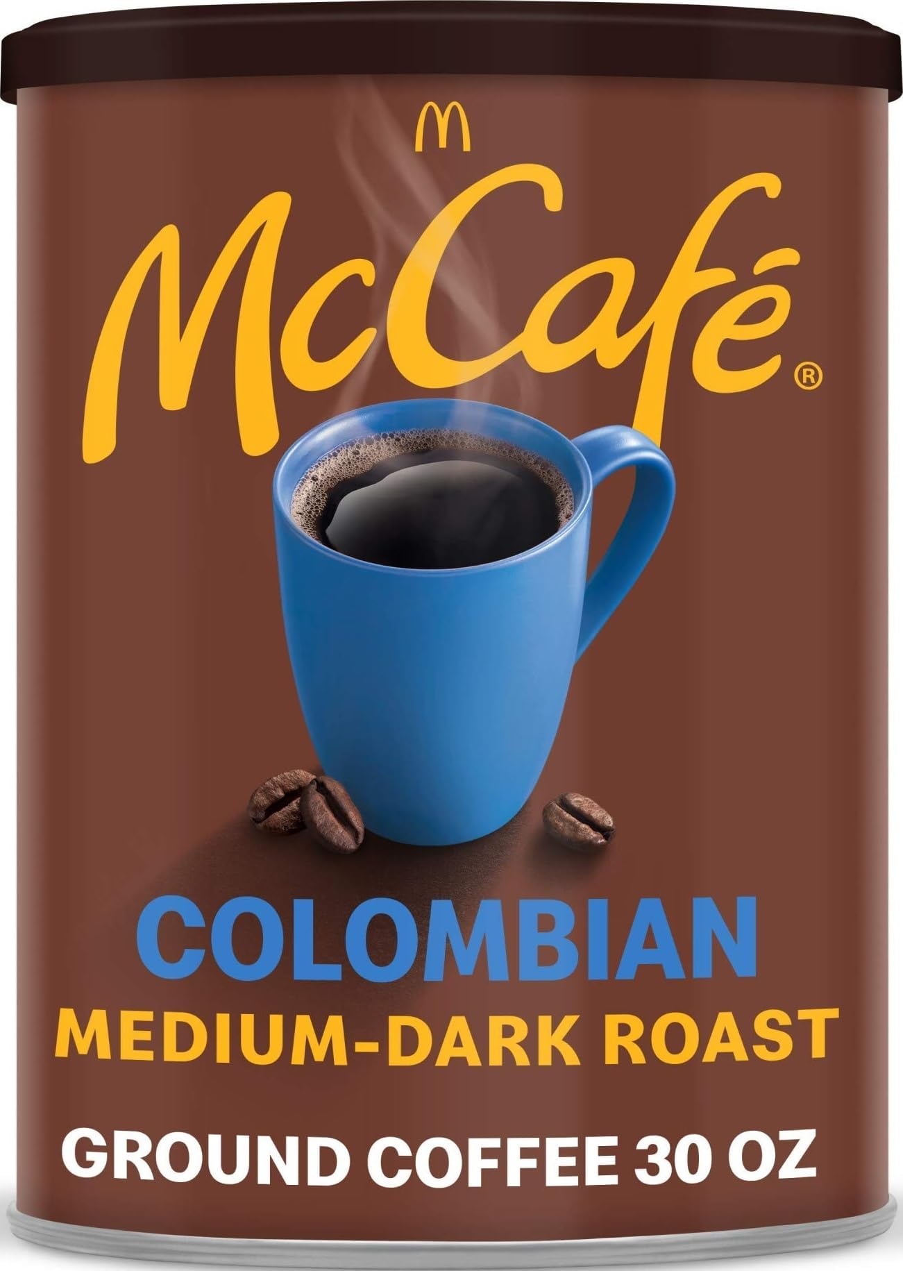 Colombian, Medium-Dark Roast Ground Coffee, 30 oz Canister