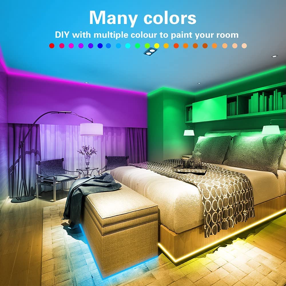 RGB Neon LED Streifen, Wasserdicht Diffusion Silikon Flexibel LED Lichtband Neon Schlauch, Smart App Control, Musiksync, mit Fernbedienung, Kompatibel mit Alexa Google Assistant (10M (5M+5M))