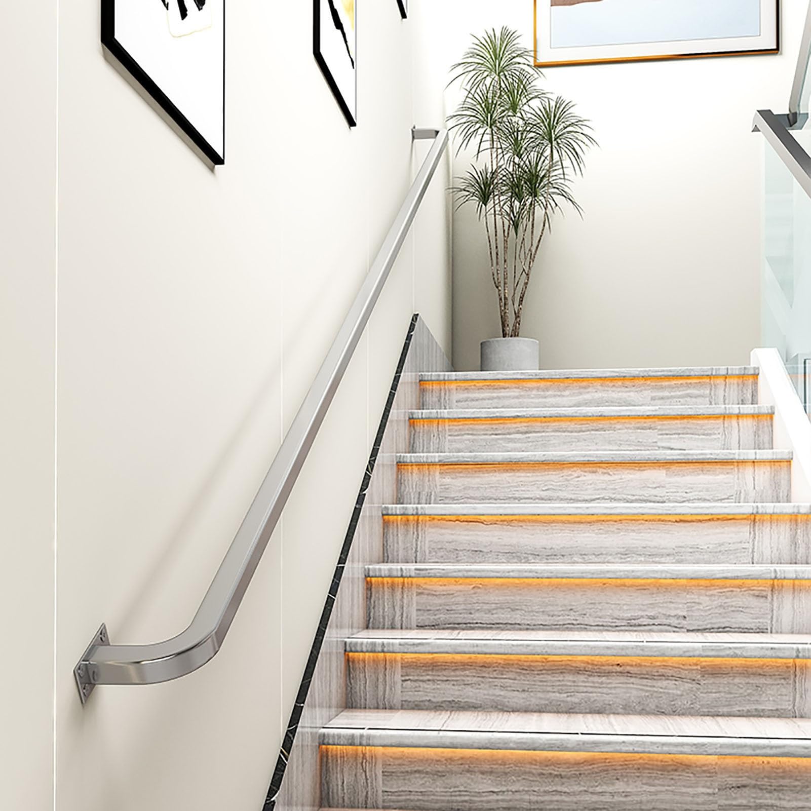 Barre d'appui pour rampe d'escalier moderne idéale pour sécuriser l'accès au loft