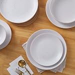 Stone Lain Lauren Stoneware Ensemble de vaisselle, 16-Piece Service pour 4, Blanc cassé