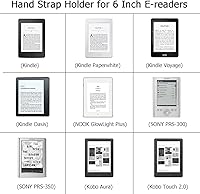 Vista 2 de TFY Soporte para correa de mano con poliuretano suave, compatible con lectores electrónicos Kindle, Kindle e-Reader de 6 pulgadas, Paperwhite