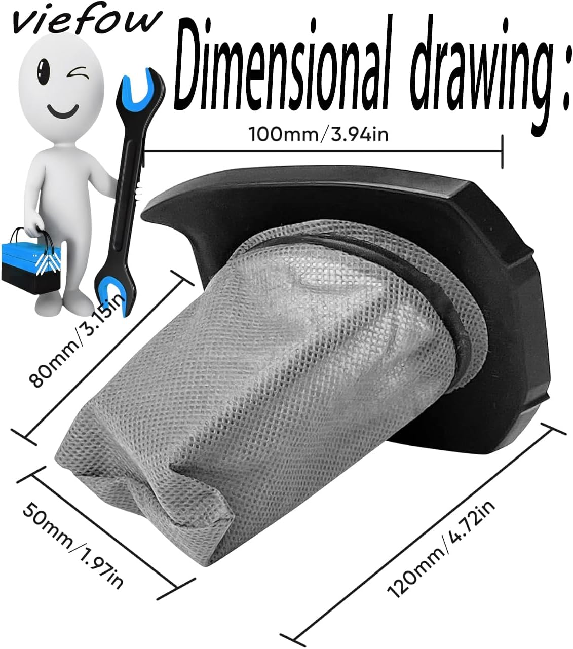 4-Pack F77 Replacement Filters For Dirt Devil SD20020 Vibe 3-in-1 Stick Vacuum Cleaner, Filter F77 AD40077 - Image 3