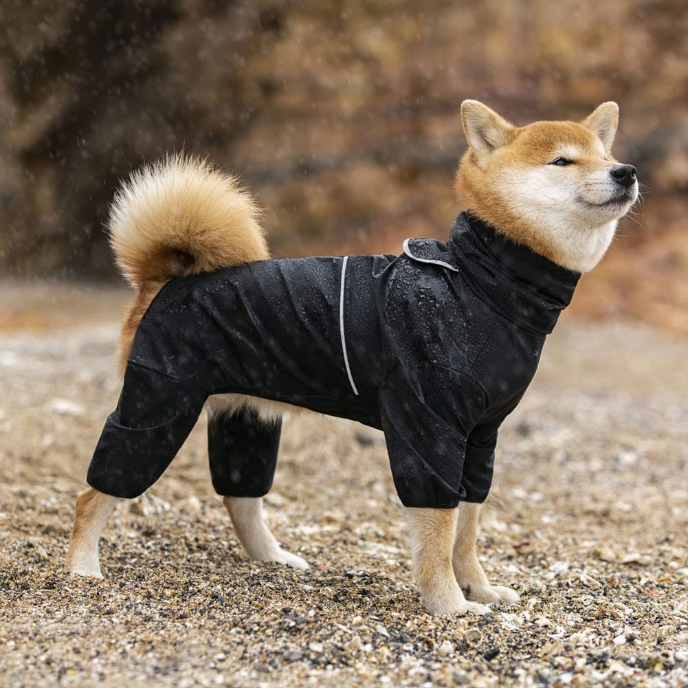 Impermeable Perro Imperméable pour Chien et Veste pour Chien à Fermeture éclair imperméable avec Bande réfléchissante pour des promenades sèches et sûres(Color:2,Size:5XL)