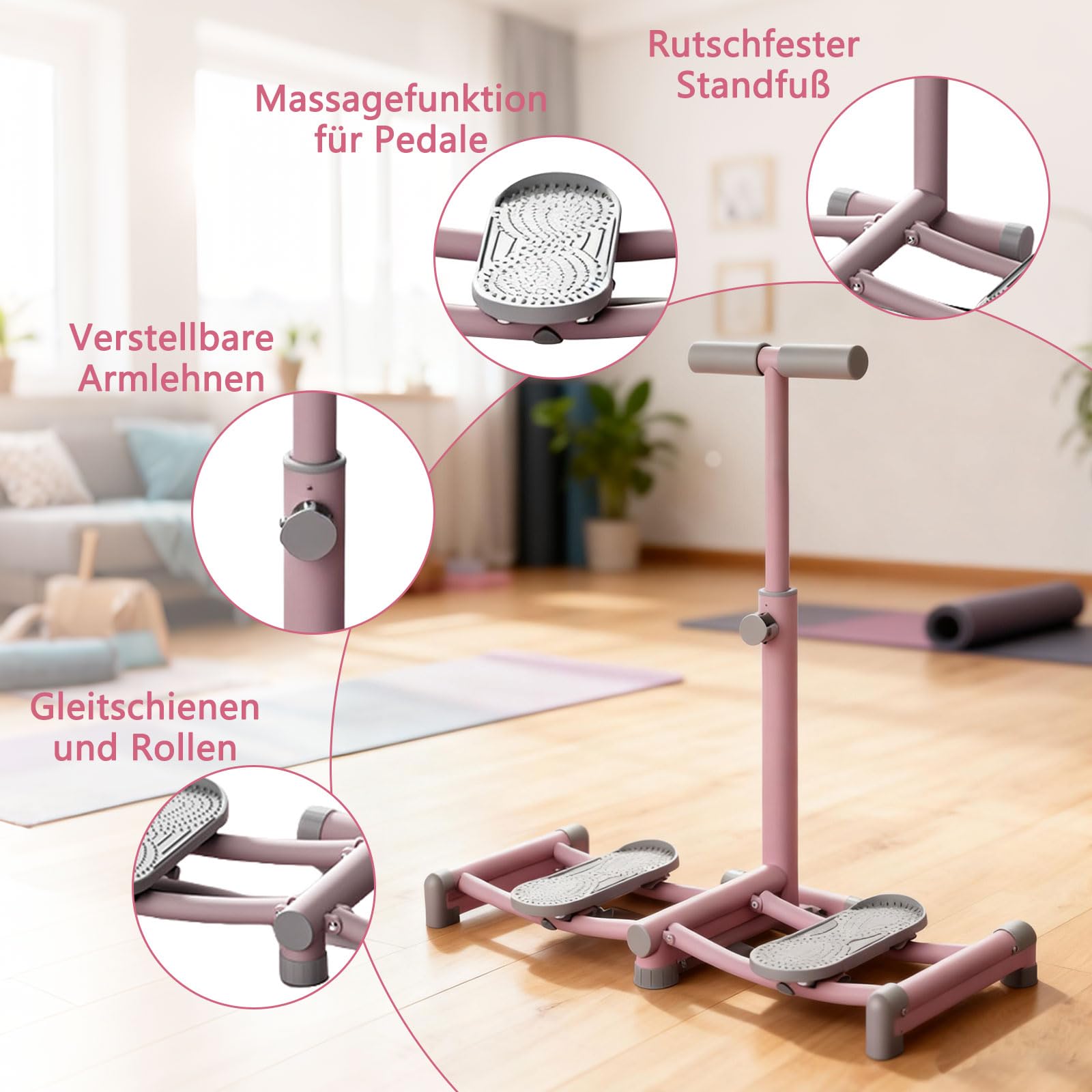 Machine à ski, entraîneur de ski simulé pour le plancher pelvien, appareil d'entraînement réglable en hauteur pour les jambes, le fitness, la musculation, la formation du corps, équipement