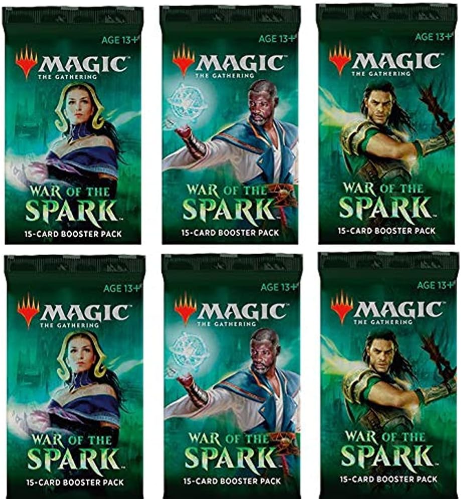 6 (Six) Booster Packs of Magic: The Gathering: War of The Spark (6 Pack - WAR Booster Draft Lot)