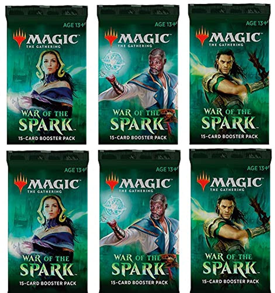 mtg 6th edition booster box 6 (Six) Packs of Magic: The Gathering: War of The Spark (6 Pack Summon: Choco/Mog - Final This Bloomburrow Play Booster Sleeved Booster Design - Choose one:PM FIN Tidus