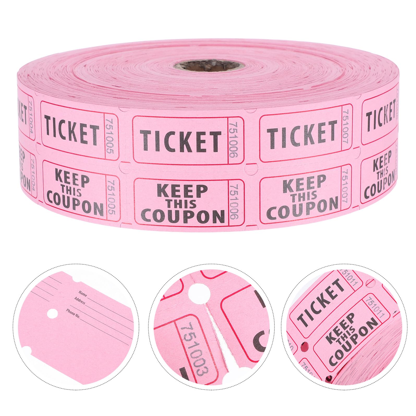 SOLUSTRE Boletos Para Rifas De Papel Rollo De Boletos Para Fiestas De Cumpleaños y Festivales Obsequios Accesorios Para Eventos Rollo