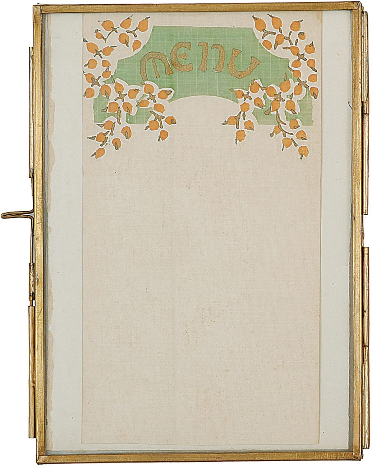 Creative Co-Op Brass & Glass Photo Frame with Gold Finish & Hinged Opening