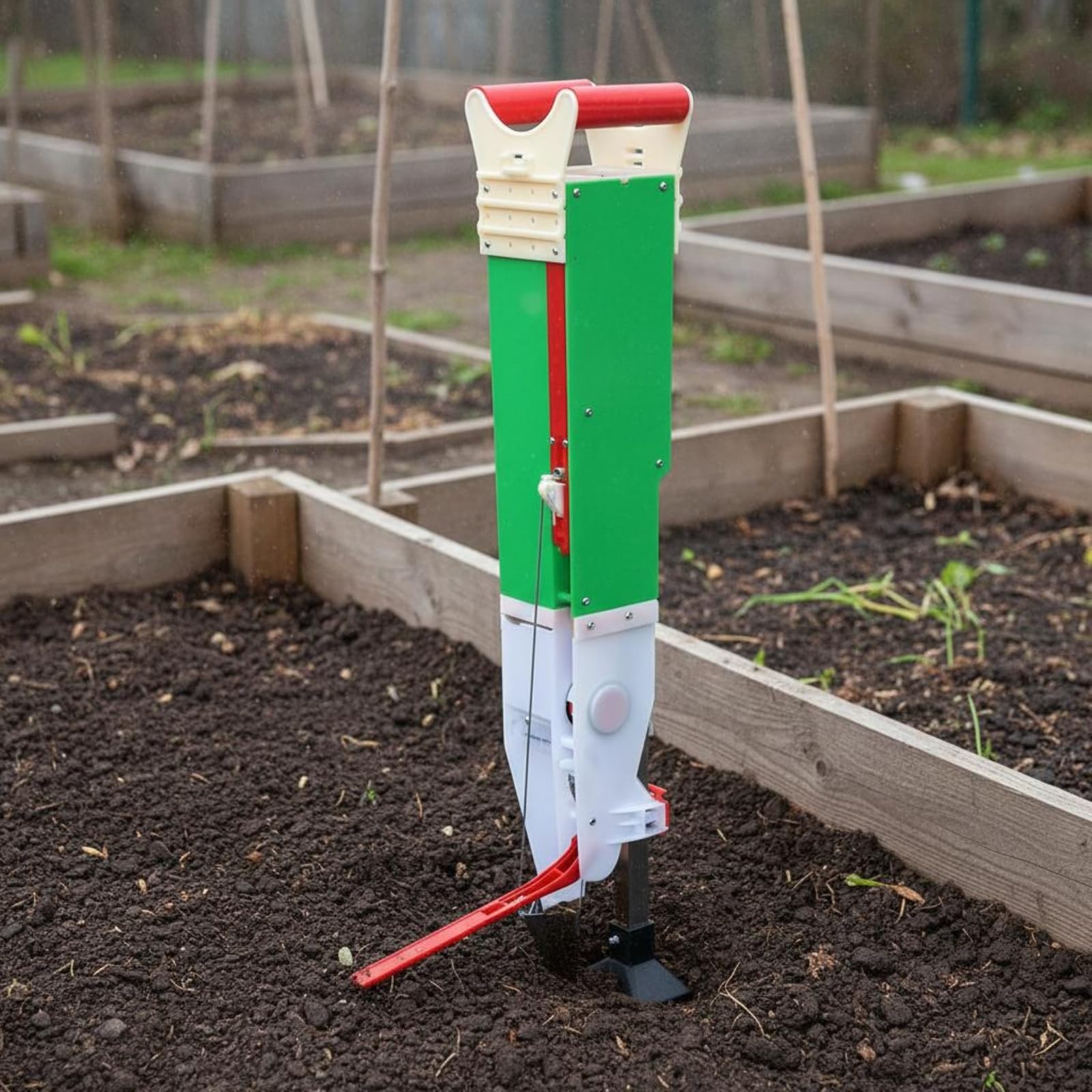 F Fityle Sembradora Manual Multifunción Sembrador Herramienta Agrícola con Alineación de Filas y Control de Semillas Apta para Maíz Soja y Verduras Adecuada, Style to 1