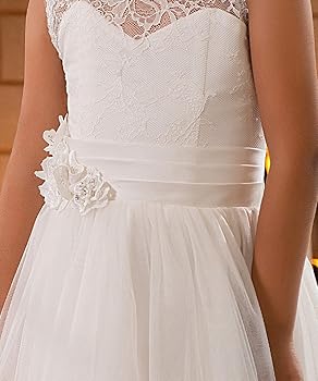 Abito Estivo Da Bambina Elegante, Scollo Rotondo, Vita Alta, 3 Strati, Bianco E Viola Chiaro, Taglia 140 Cm, Per Damigella E Matrimonio