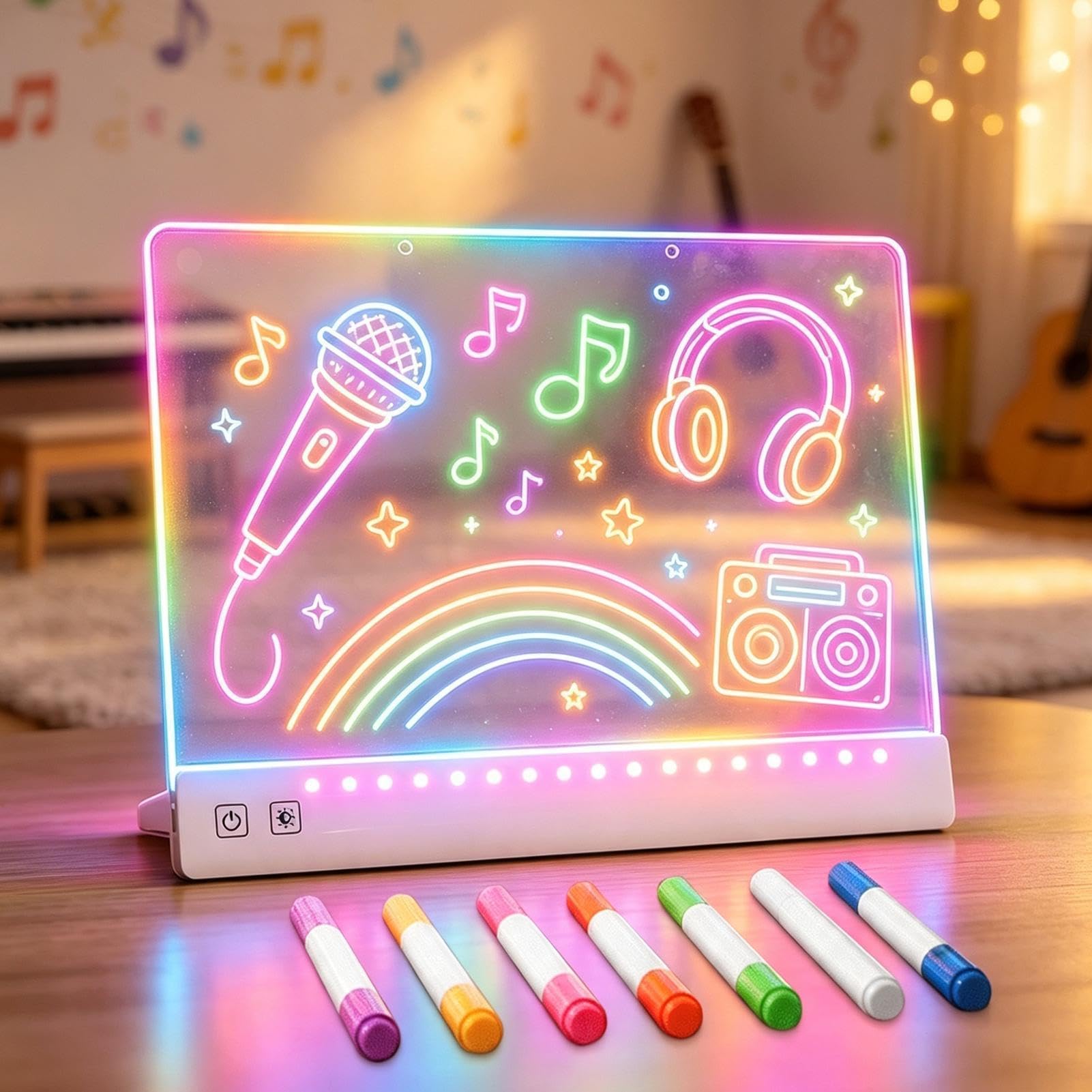 Tablero Luminoso Infantil 7 Colores 3 Modos 35 Centímetros Tablero Luminoso