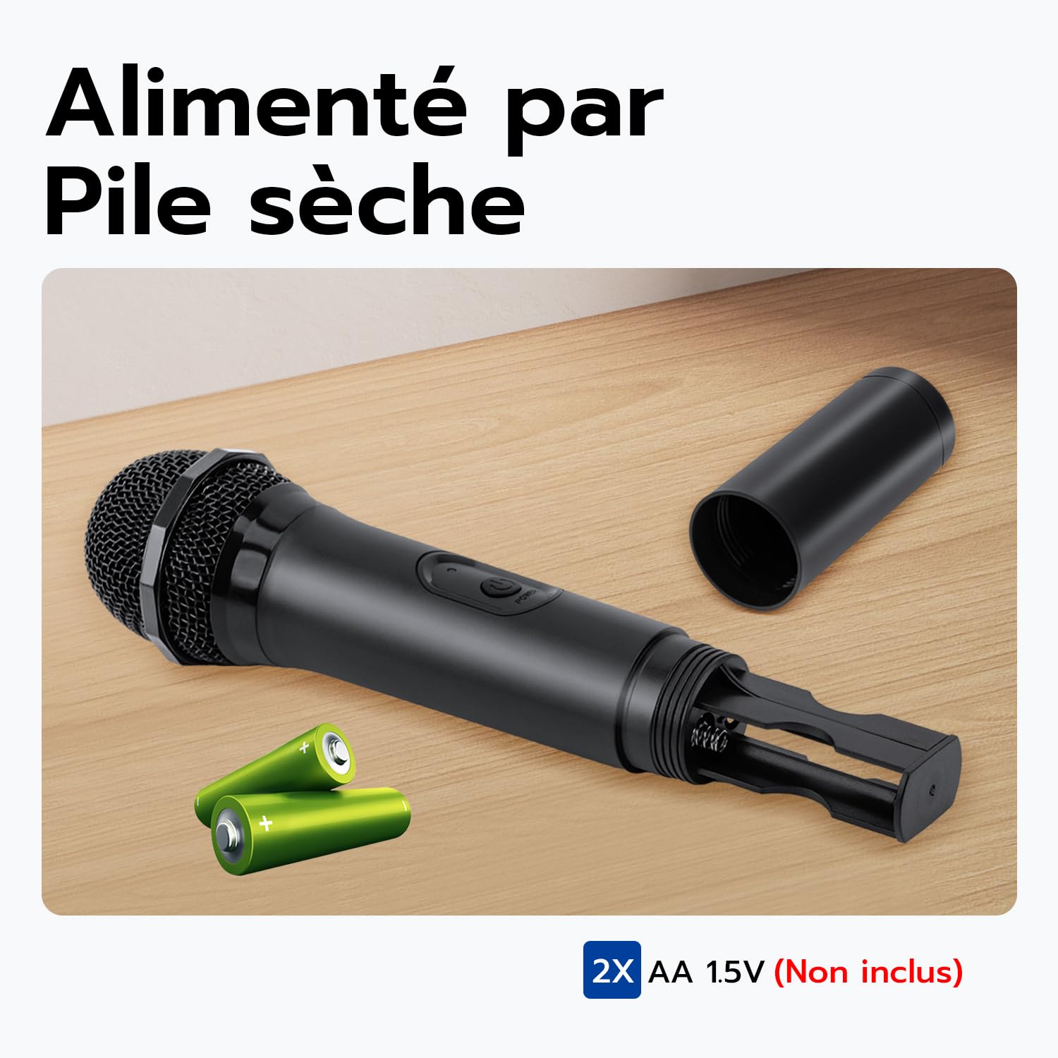Mcbazel Faible Latence 2,4 G Microphone à Main sans Fil pour PS5 / PS4 / Pro / PS3 / PS2 / Xbox Series X | S/Xbox One X | Commutateur S/Xbox One/360 /NS Switch 2/OLED/Wii/Wii U/PC