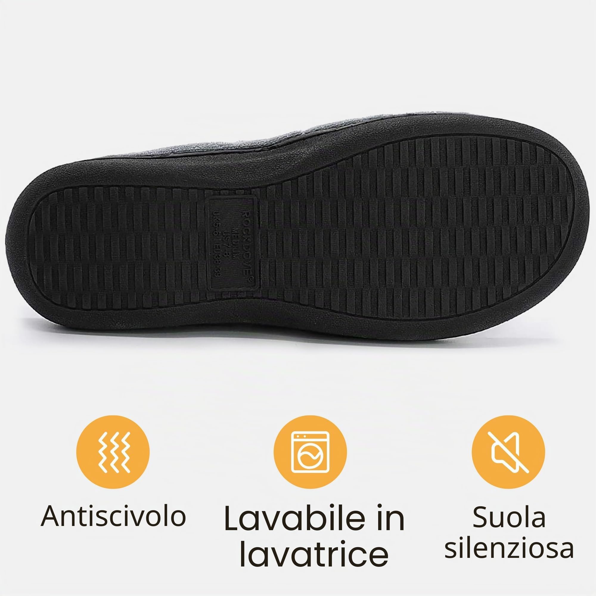 RockDove Pantofole da Donna Avvolgenti Regolabili in Memory Foam