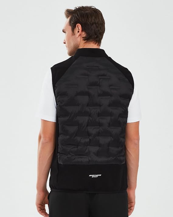Skechers Outerwear M Padded Lightweight Vest Erkek Siyah Yelek
