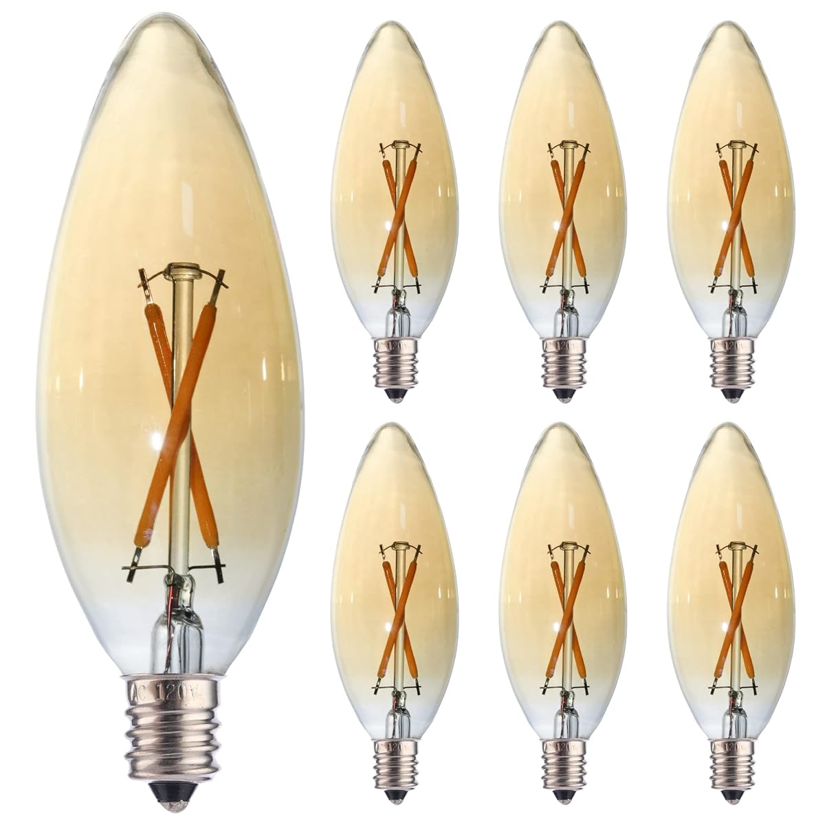 Fannis 6 Pack C32 B10 B11 E12 Candelabra Led Candle Light, 2W Suitable For