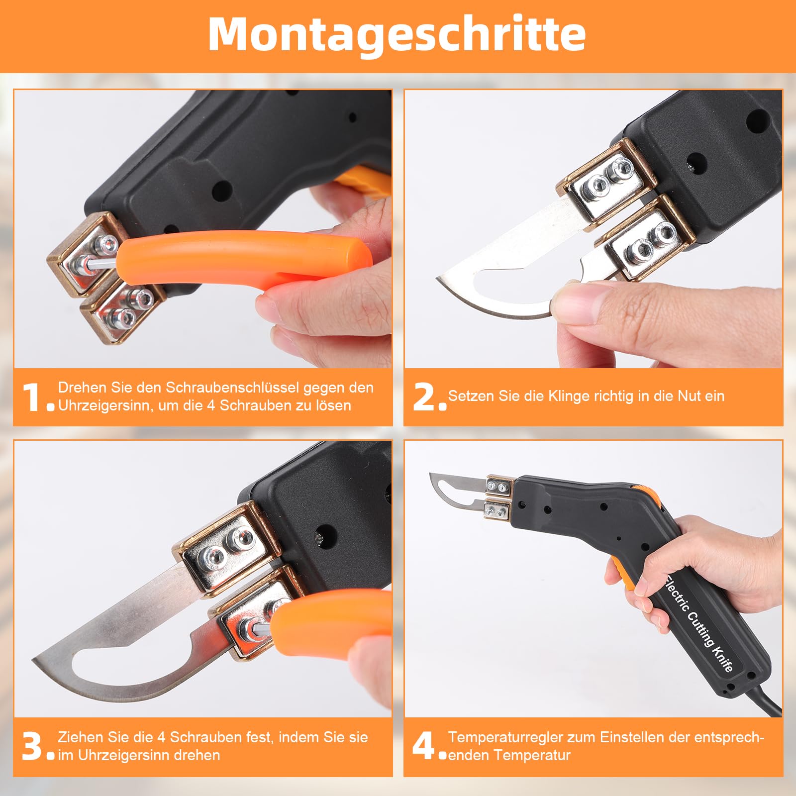 Styroporschneider Elektrische Heißmesser Schaumschneider, 5 Nichrom Klingen